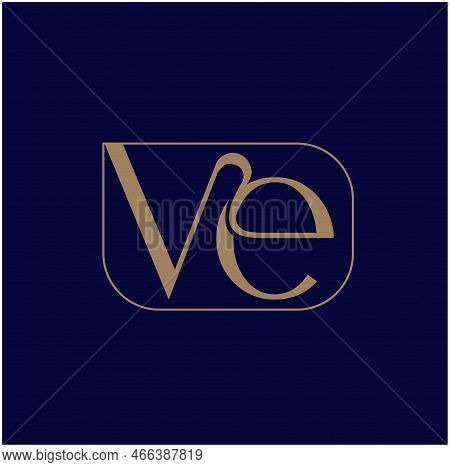 Ve Brand Typography Icon. Ve Lettering. Ve Icon
