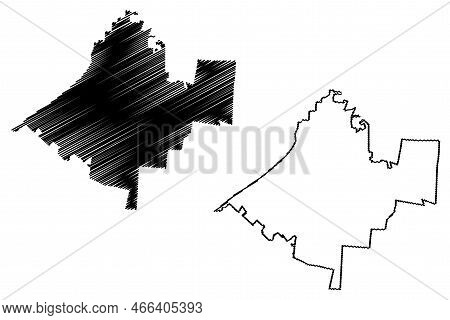 Champoton Municipality (free And Sovereign State Of Campeche, Mexico, United Mexican States) Map Vec