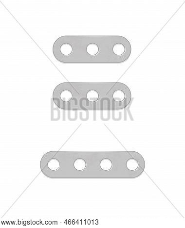 Alphabet From The Details Of The Iron Constructor. Equals And Underscore. Vector Illustration Isolat