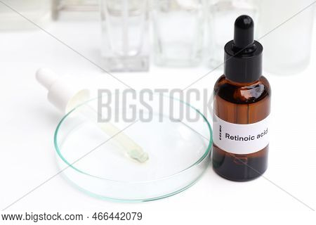 Retinoic Acid In A Bottle, Chemical Ingredient In Beauty Product, Skin Care Products