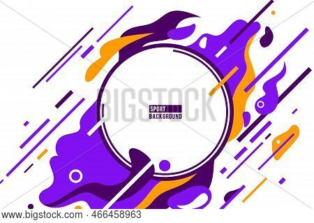 Sport Vector Abstract Background For Tournament, Championship Poster. Motion Dynamic Active Speed Pa