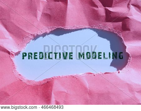 Writing Displaying Text Predictive Modeling. Business Concept Maintenance Strategy Driven By Predict