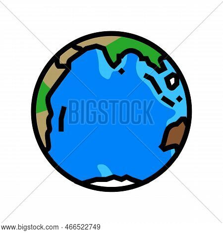 Indian Ocean Map Color Icon Vector. Indian Ocean Map Sign. Isolated Symbol Illustration