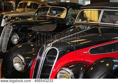 Moscow Region, Russia, June 06, 2010. Vintage Bmw Cars In A Row.