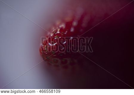 Macro Photography Red Strawberry Close-up Fresh Ftuit
