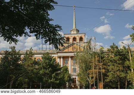 Mykolaiv, Ukraine - . September 4, 2021: Shipyard Named After 61 Communards. Plant Builds Refrigerat
