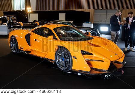 Mclaren Senna Lm Sports Car Showcased At The Paris Mondial De L'automobile. Paris, France - October 