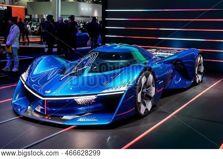 Alpine Alpenglow Hydrogen Powered Sports Car Showcased At The Paris Motor Show, France - October 17,