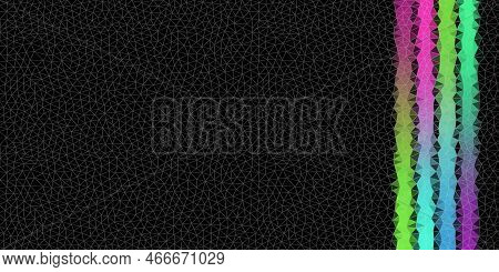 Polygonal Colorful Banner, Colorful Modern Background, Colorful Black