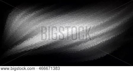Polygonal Silver Banner, Silver Modern Background, Silver Black