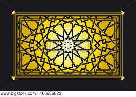 Arabesque Golden Pattern Background