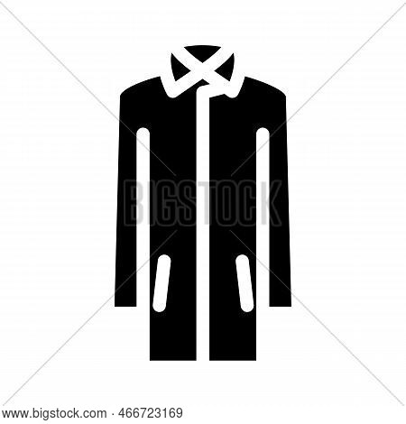 Car Coat Outerwear Female Glyph Icon Vector. Car Coat Outerwear Female Sign. Isolated Symbol Illustr