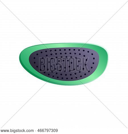 Detangling Hair Brush Bottom View. Vector Illustration Of Hairbrush For Hair Care. Cartoon Grooming 