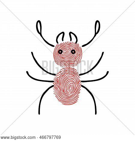 Cute Fingerprint Ant Vector & Photo (Free Trial) | Bigstock