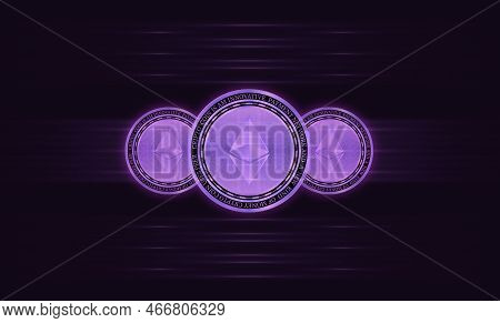 Ethereum-eth Virtual Currency Images. 3d Illustrations. Eth Logo.
