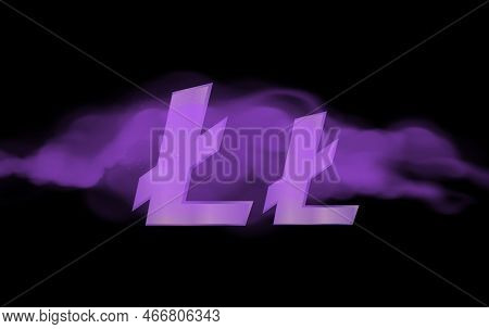 Views Of The Litecoin-ltc Virtual Currency. 3d Illustration. Ltc Coin Logo.