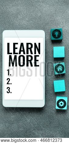Text Caption Presenting Learn More. Business Overview Deepen Knowledge Of The Thing You Want To Do O