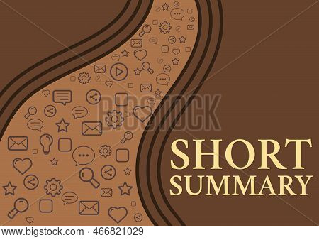 Text Caption Presenting Short Summary. Internet Concept Brief Statement Of Main Points Clear
