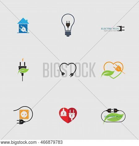 Creative Electrical Plug Logo Concept Vector Design