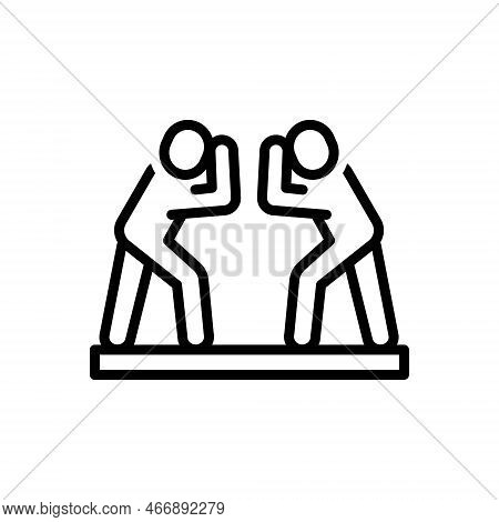 Black Line Icon For Likewise Fight Same Similarly Besides Moreover Additionally
