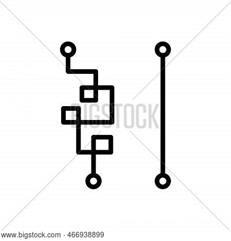 Black Line Icon For Easier Simplify Easy Simplicity Uncomplicated Straightforward Straight Smooth