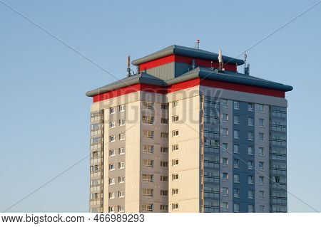 Council Flats In Poor Housing Estate With Many Social Welfare Issues In Linwood