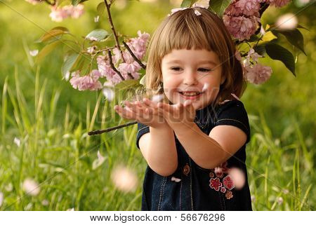 Little Girl In Garden