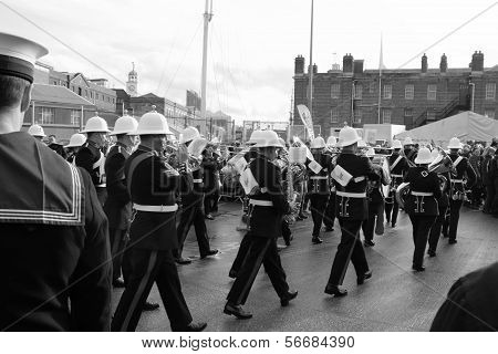 The royal marines marching band