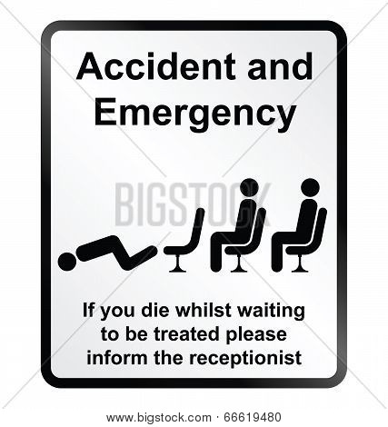 Accident and Emergency Information Sign