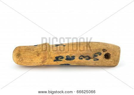 Small Wooden Image Of Penis,thailand Amulet Symbolic.