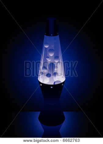 Lavalamp เป็นสีน้ำเงิน