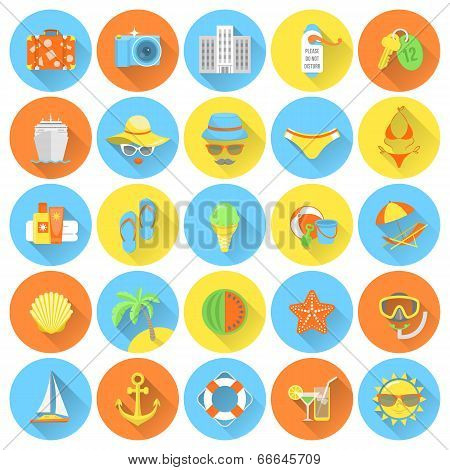 Round Summer Icons