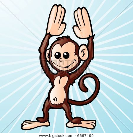 Mono de dibujos animados