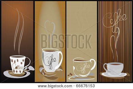 4 Coffee cup background