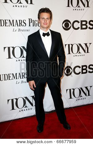 NEW YORK-JUNE 8: Actor Jonathan Groff attends American Theatre Wing's 68th Annual Tony Awards at Radio City Music Hall on June 8, 2014 in New York City.