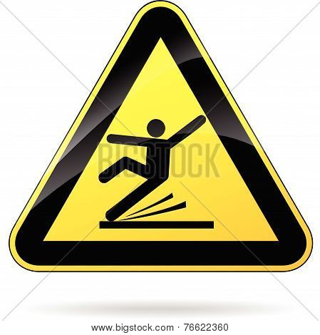 Wet Floor Trianglular Yellow Sign