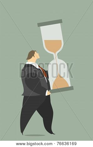 Businessman Is An Hourglass