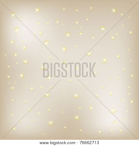 Vector background with many gold stars