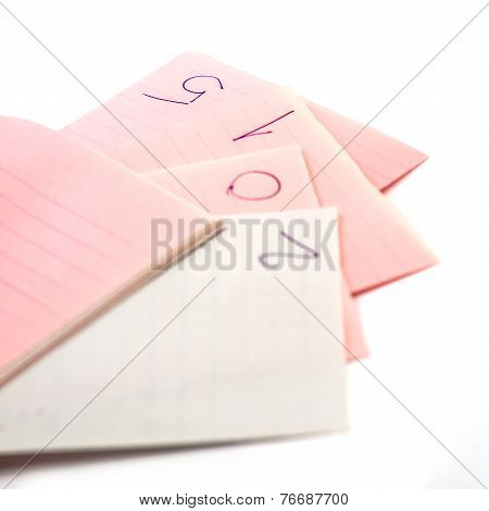 Notepad on the white background