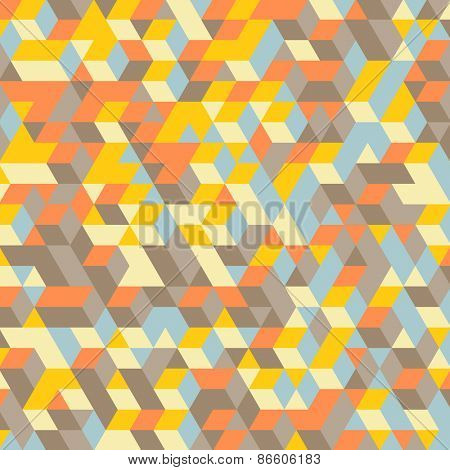 Abstract 3d background. Wall of cubes. Vector illustration. 