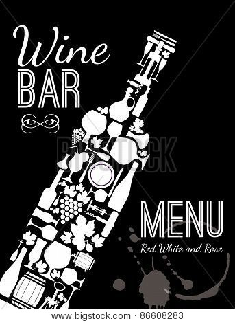 Wine menu card