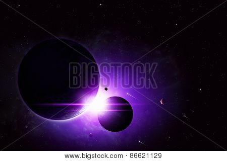 Deep Space Eclipse Background
