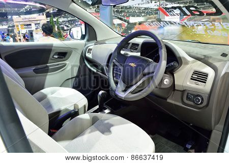 Bangkok - March 26 : Interior Design Of Passenger Room Of Chevrolet Spin, Mini Mpv, On Display At 36