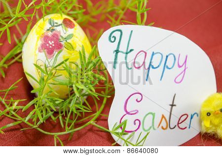 Hand Painted Decoupage Easter Egg