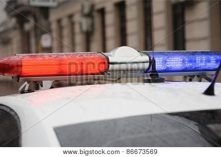 lightbar of a police car