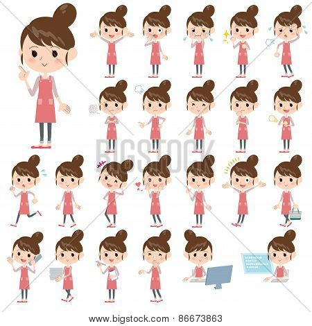 Apron Bun hair mom