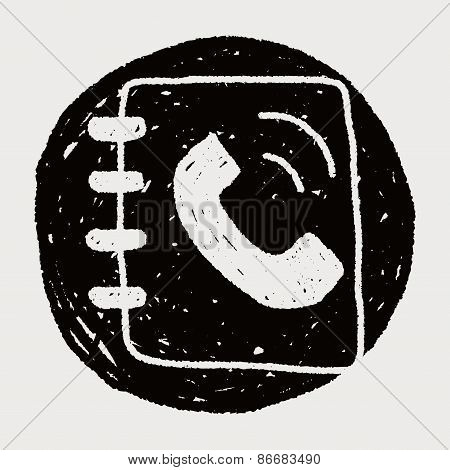 Contact Book Doodle Drawing