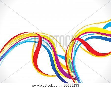 Abstract Colorful Line Wave Background