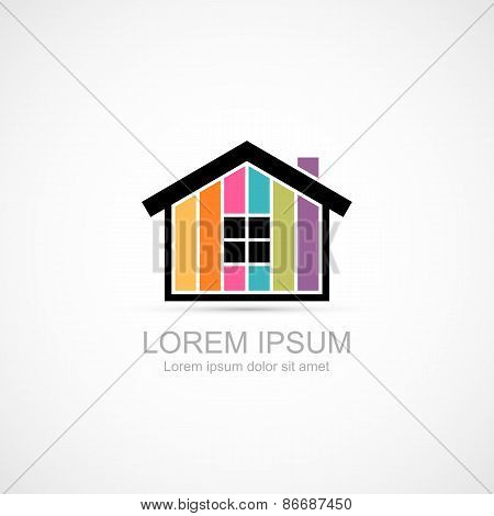 House abstract real estate icon