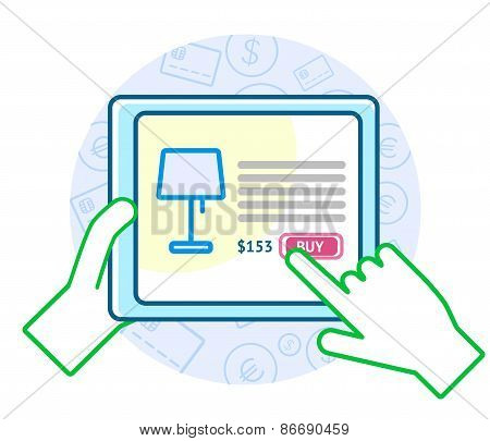 Online shopping concept